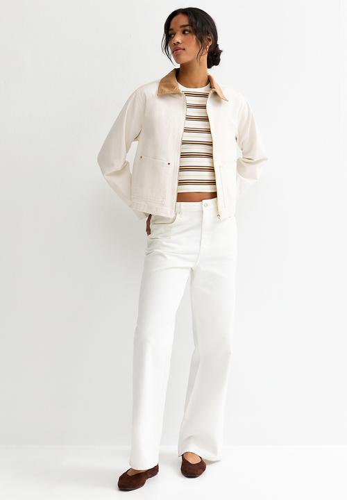 New Look - Belle cotton barn jacket - off white