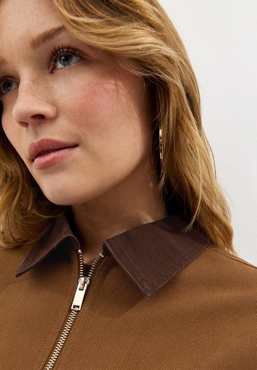 New Look - Belle cotton barn jacket - tan