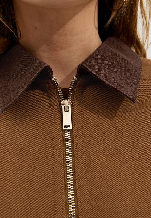New Look - Belle cotton barn jacket - tan