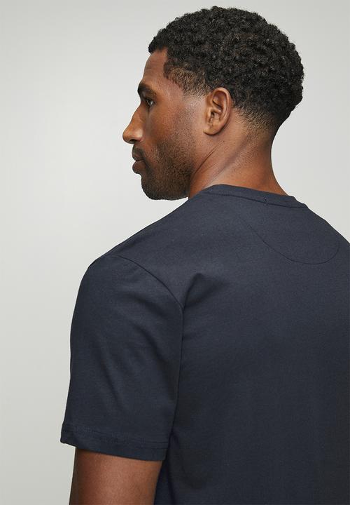 POLO - Asher Printed Stripe Short sleeve Tee - Navy