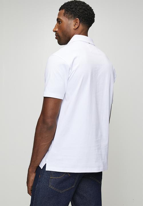 POLO - Jensen Badge Short sleeve Golfer - White
