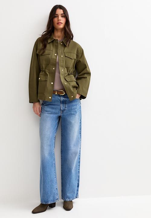 New Look - Poppy shacket - light khaki