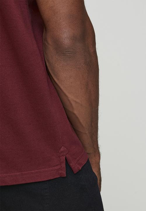 POLO - Jensen Badge Short sleeve Golfer - Burgundy