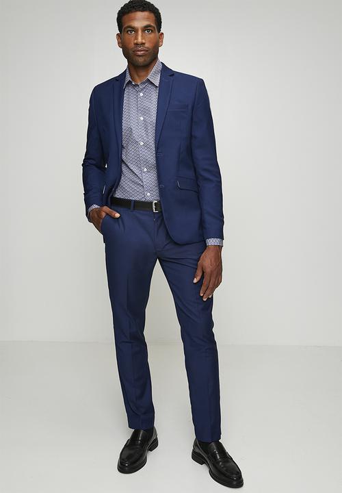 POLO - Grayy Geo Print Long sleeve Shirt - Blue