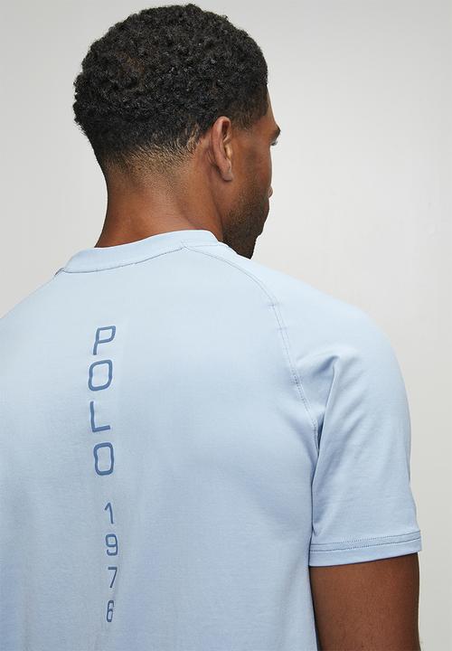 POLO - Karabo Sport Short sleeve Printed Tech Tee - Light Blue