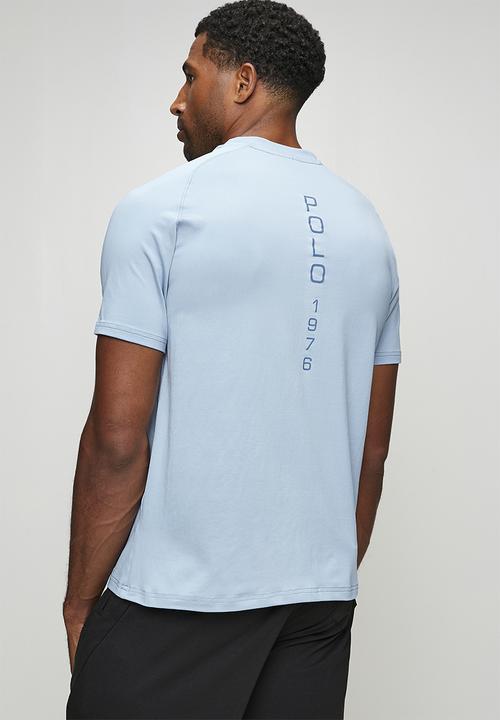 POLO - Karabo Sport Short sleeve Printed Tech Tee - Light Blue