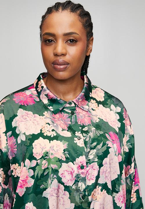 DORINA - Plus jade shirt - green print