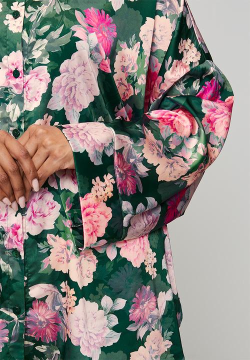 DORINA - Plus jade shirt - green print