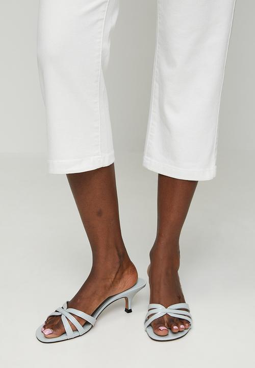 Stella Morgan - Wide Waistband Crop Length Pull On Denim Jegging - White