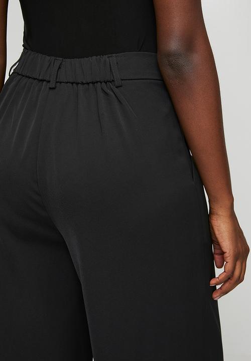 Stella Morgan - High Waisted Plain Front Suiting Trouser With Extra Length - Black