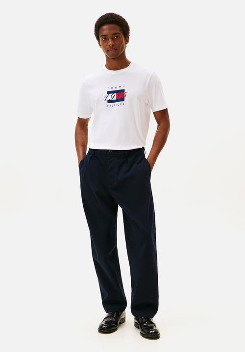 Tommy Hilfiger - Linear Flag Graphic Tee - White