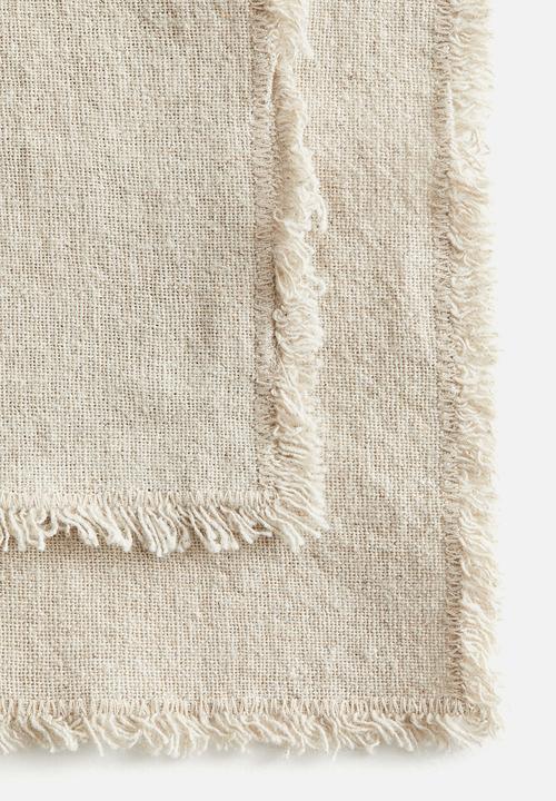2-Pack linen-blend place mats - light beige
