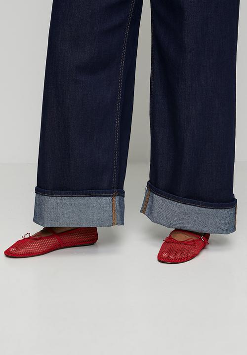Me&B - Plus Turn Up Stretch Jeans - Dark Wash