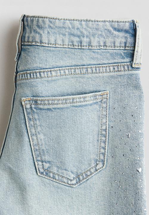 H&M - Relaxed wide leg jeans - light denim blue