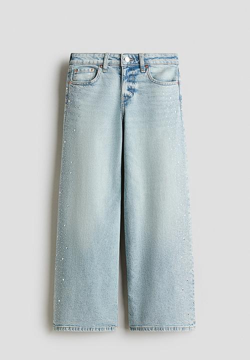 H&M - Relaxed wide leg jeans - light denim blue