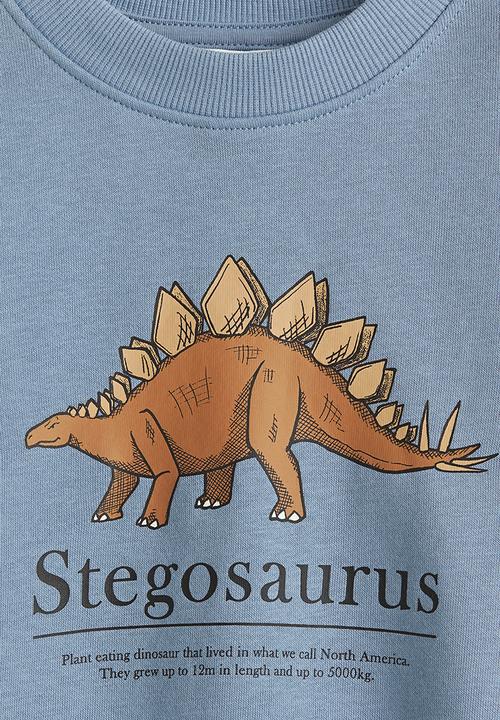 H&M - Sweatshirt - blue stegosaurus