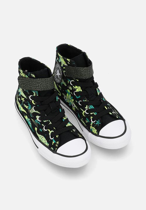 Converse - Chuck Taylor All Star Easy-On Dinos - Black/White/Neon Mantis