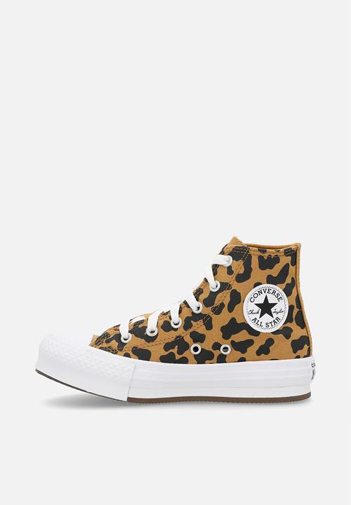 Converse - Chuck Taylor All Star Eva Lift Leopard Platform - Honey Stick/Black/White