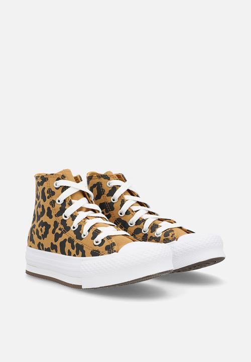 Converse - Chuck Taylor All Star Eva Lift Leopard Platform - Honey Stick/Black/White