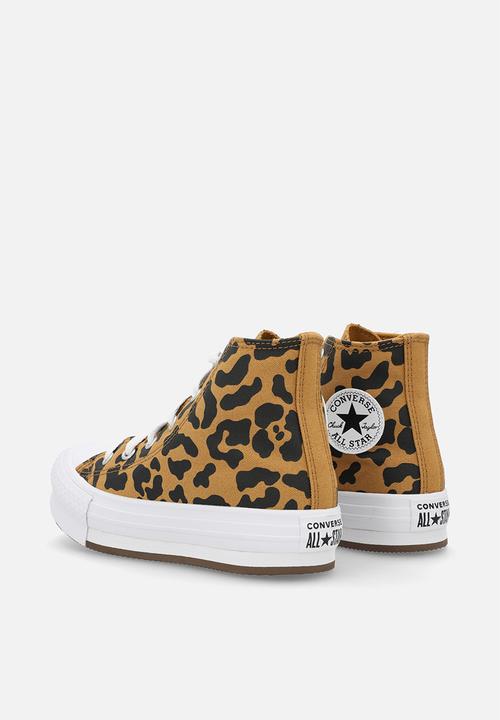 Converse - Chuck Taylor All Star Eva Lift Leopard Platform - Honey Stick/Black/White