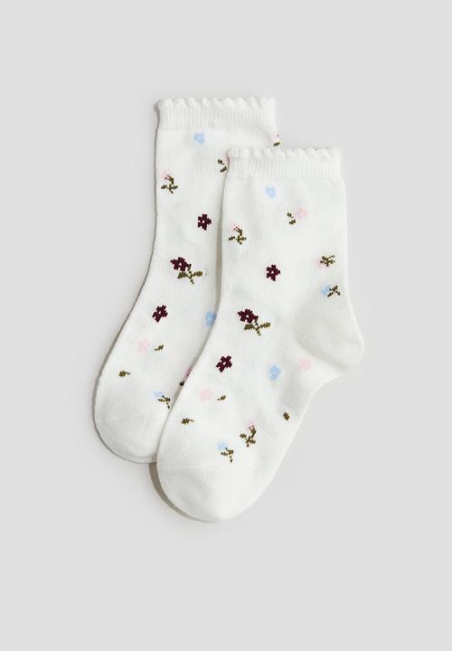 H&M - 7-pack socks - multi,pink,red,white,blue