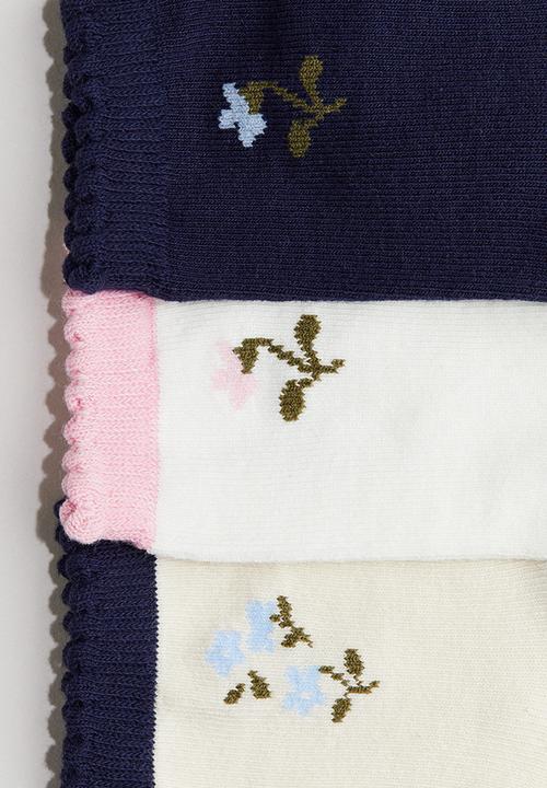 H&M - 7-pack socks - multi,pink,red,white,blue