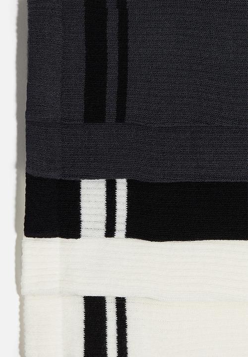 H&M - 5-Pack socks - dark grey/cream