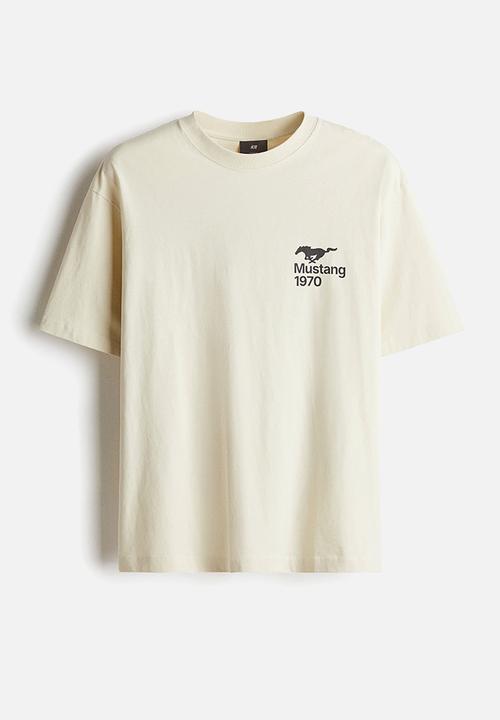 H&M - Loose fit T-shirt - cream/ford