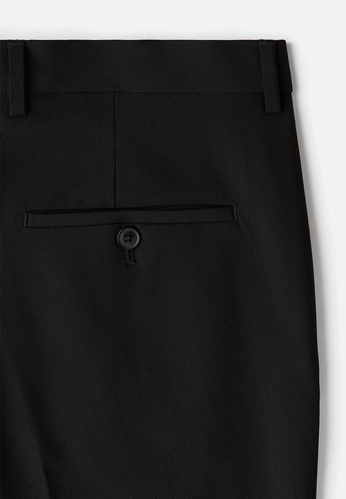 H&M - Slim fit tailored trousers - black