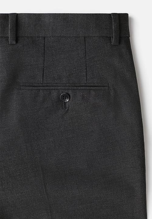 H&M - Slim fit tailored trousers - dark grey 