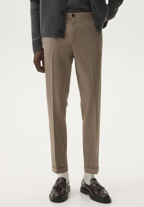 H&M - Slim fit tailored trousers - beige