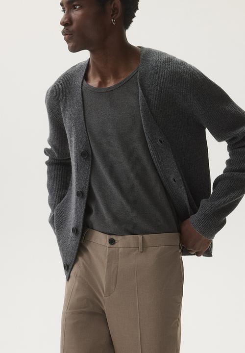 H&M - Slim fit tailored trousers - beige