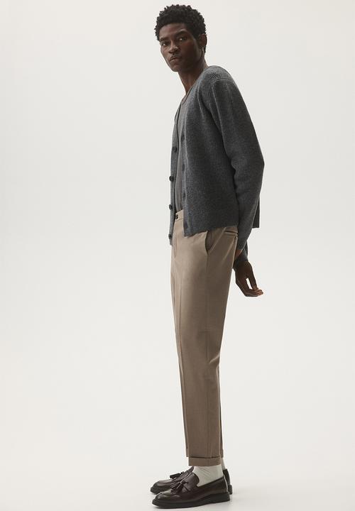 H&M - Slim fit tailored trousers - beige