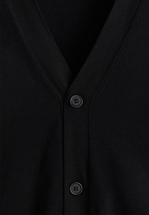 H&M - Regular fit fine-knit cardigan - black