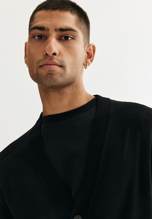 H&M - Regular fit fine-knit cardigan - black
