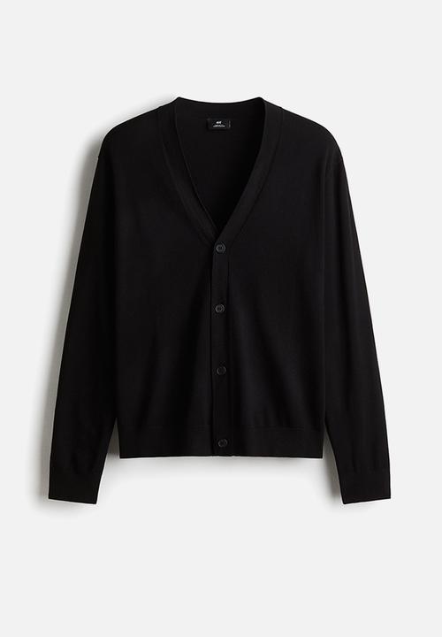 H&M - Regular fit fine-knit cardigan - black
