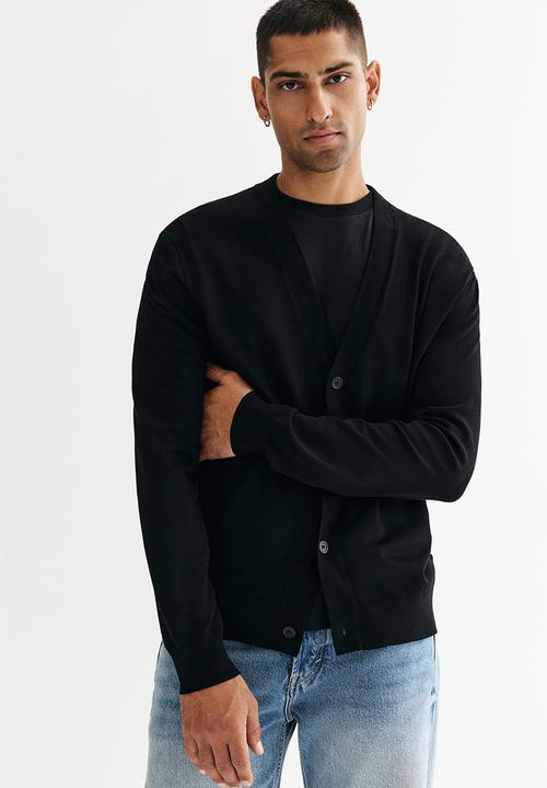 H&M - Regular fit fine-knit cardigan - black