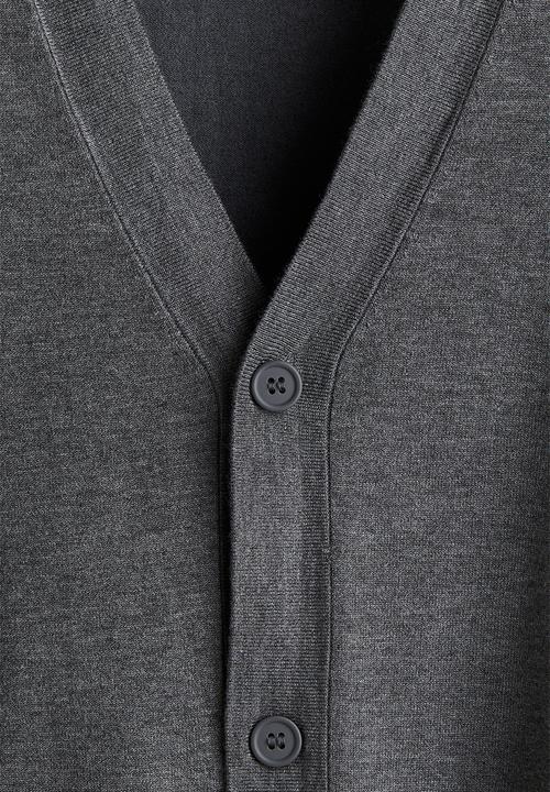 H&M - Regular fit fine-knit cardigan - dark grey