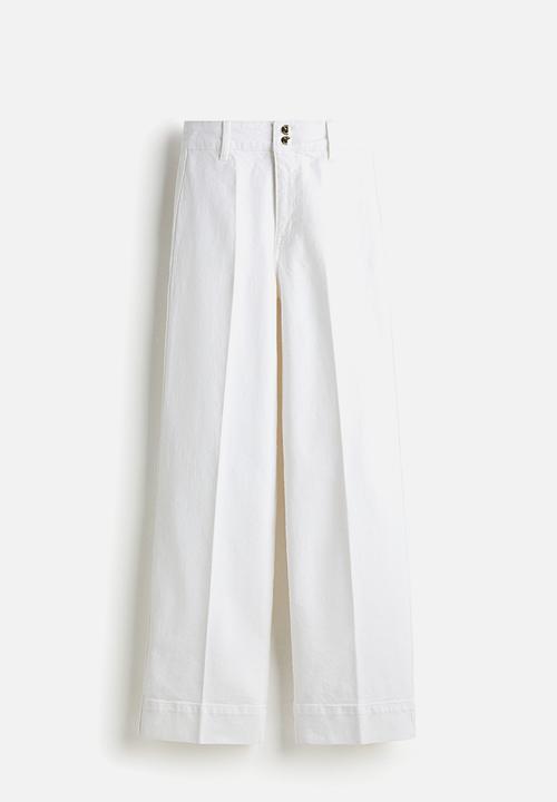 H&M - Wide high jeans - white