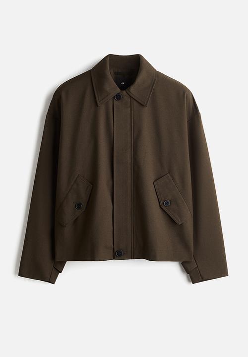 H&M - Twill blouson jacket - dark khaki green