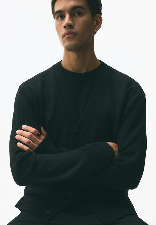 H&M - Regular fit brushed cardigan - black