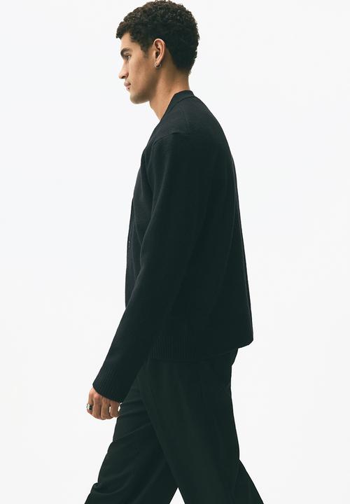 H&M - Regular fit brushed cardigan - black