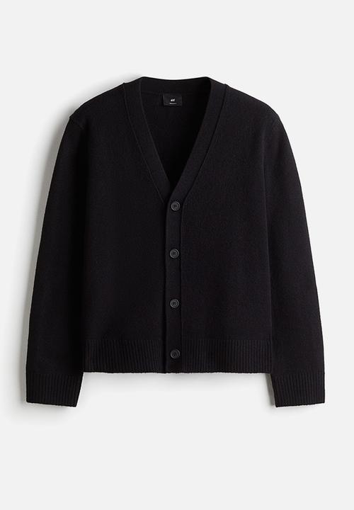 H&M - Regular fit brushed cardigan - black