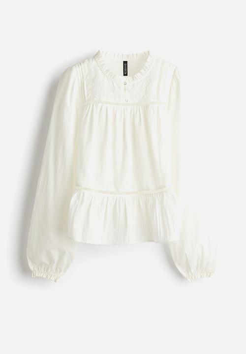 トップス White Cotton Blouse Embroidered cotton blouse - white - 1298820001