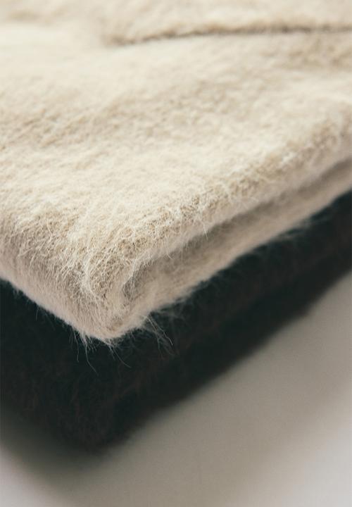 H&M - Loose fit fluffy sweater vest - light beige