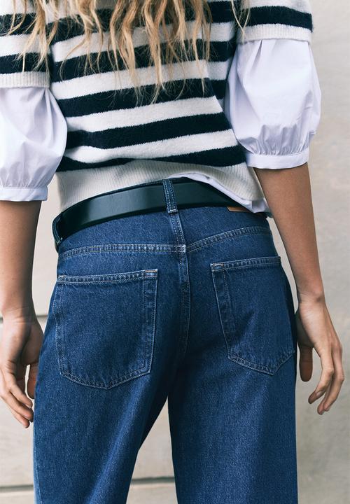 H&M - Wide high jeans - denim blue
