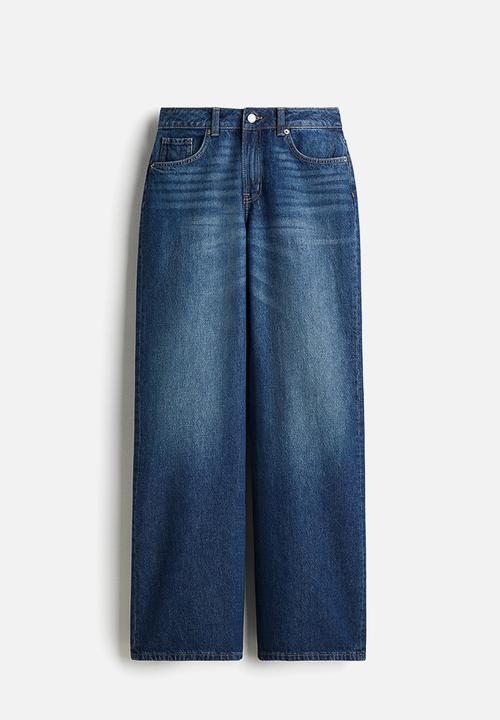 H&M - Wide high jeans - denim blue