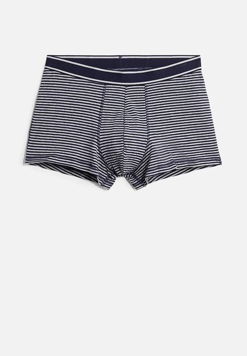 H&M - 3-Pack cotton short trunks - grey marl & black