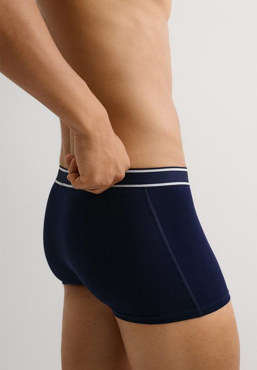 H&M - 3-Pack cotton short trunks - grey marl & black
