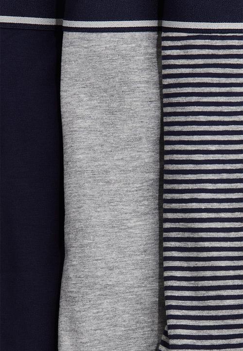 H&M - 3-Pack cotton short trunks - grey marl & black